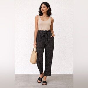 Philosophy Black and White Patterned Women’s Paper Bag Pants Beach - Size 1X